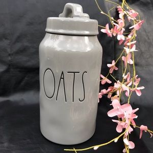 Rae Dunn Gray OATS Canister New By magenta